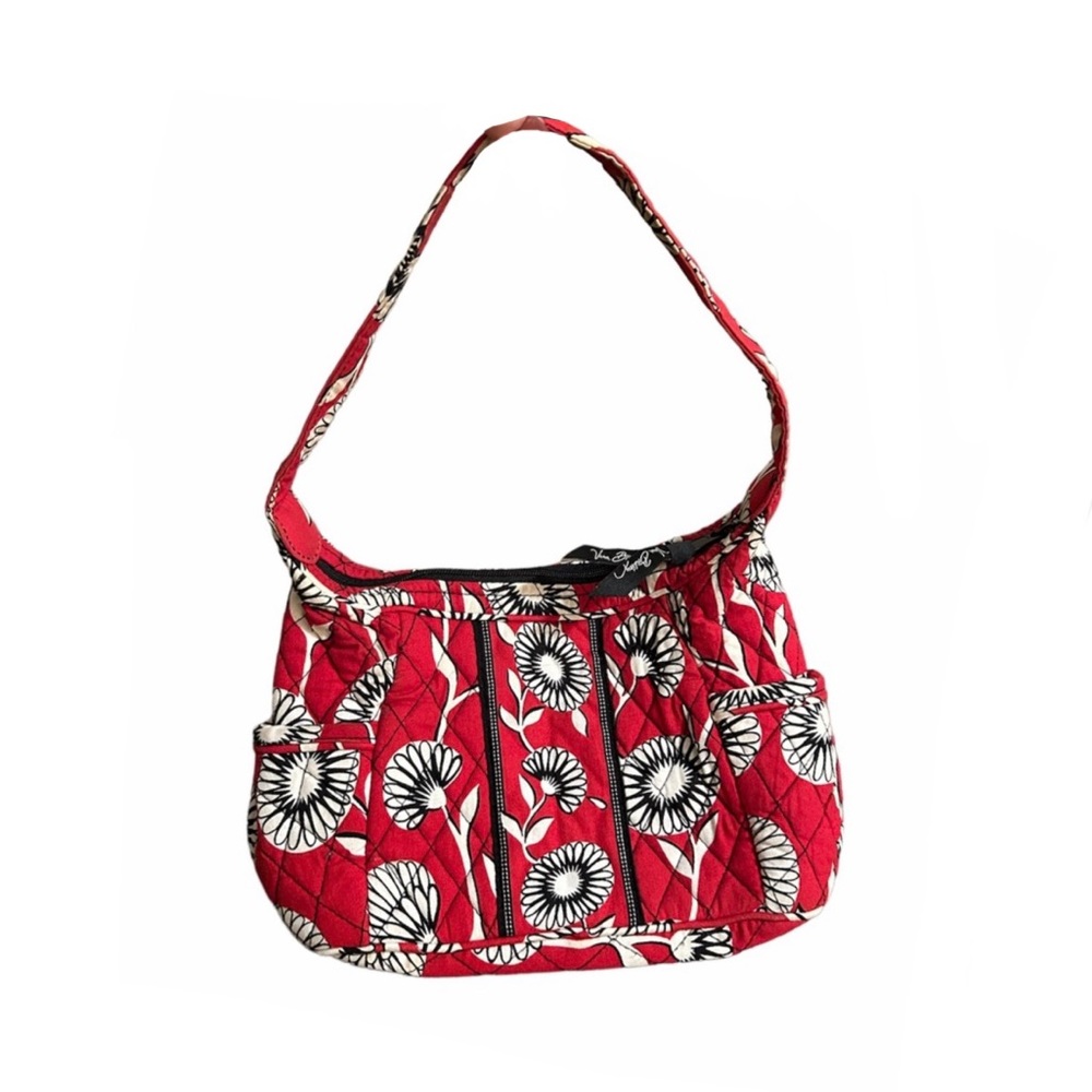 Vera Bradley New Bright Red Deco Daisy Sophie Mini Shoulder Bag Purse